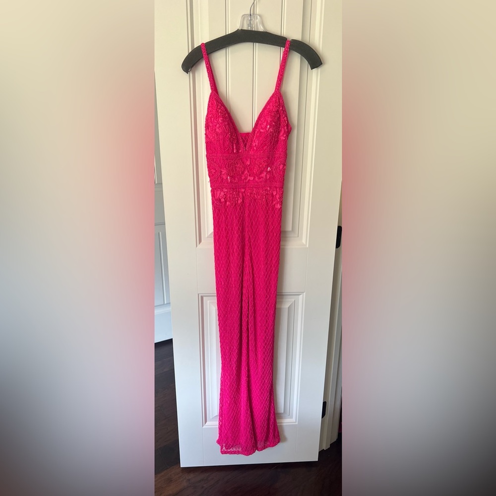 Sherri Hill pink jumpsuit - Picture 4 of 7